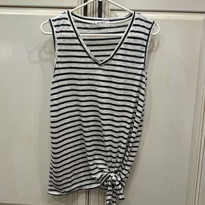 Striped sleeveless top